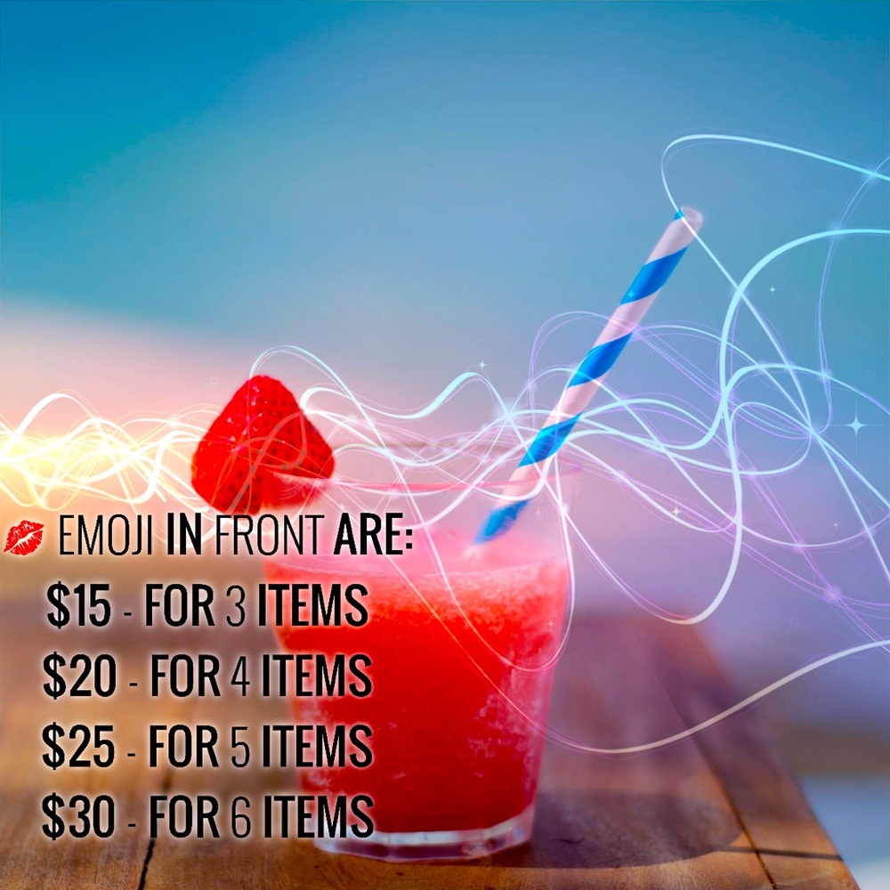 💋 Emoji in the front are 5$ - 3 items minimum